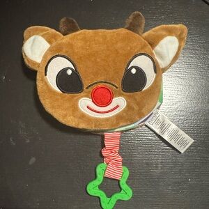Rudolph the Red Nosed Reindeer-Baby Soft Crinkle book and teether